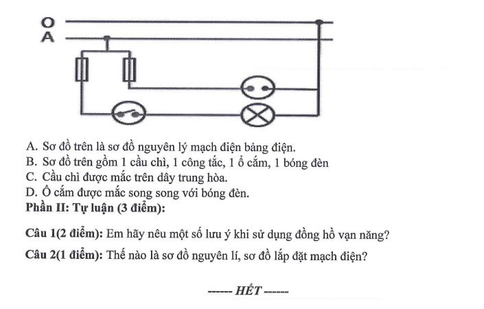 Đề thi Giữa kì 1 Công nghệ 9 năm 2025-2026 trường THCS Ngọc Lâm (Hà Nội)