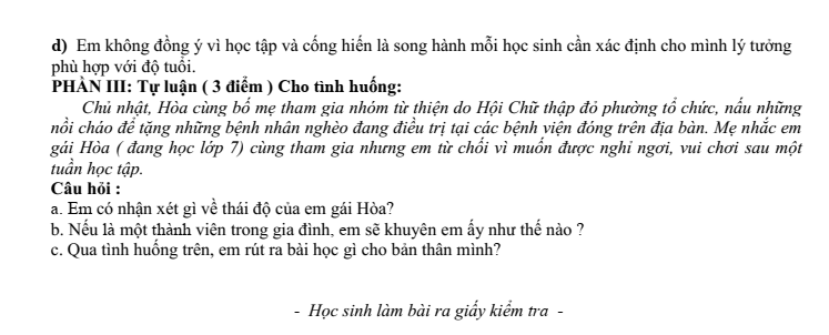 Đề thi Giữa kì 1 GDCD 9 năm 2024-2025 trường THCS Lý Thường Kiệt (Hà Nội)