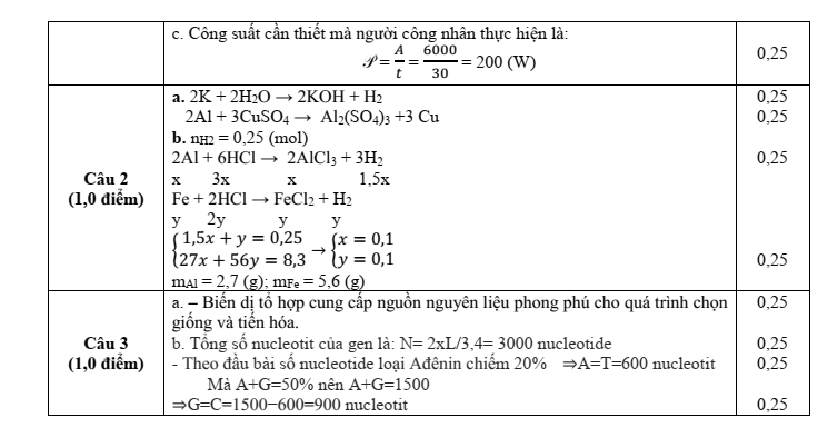 Đề thi Giữa kì 1 KHTN 9 năm 2025-2026 trường THCS Ngô Gia Tự (Hà Nội)