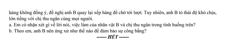 Đề thi Học kì 1 GDCD 9 năm 2024-2025 trường THCS Ngô Gia Tự (Hà Nội)