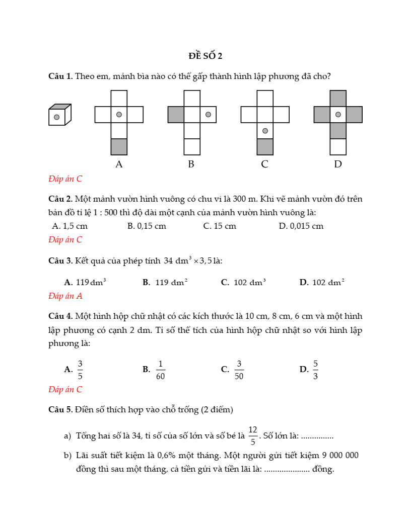 20+ Đề thi Toán lớp 5 Giữa kì 2 Kết nối tri thức 2026 (tải nhiều)