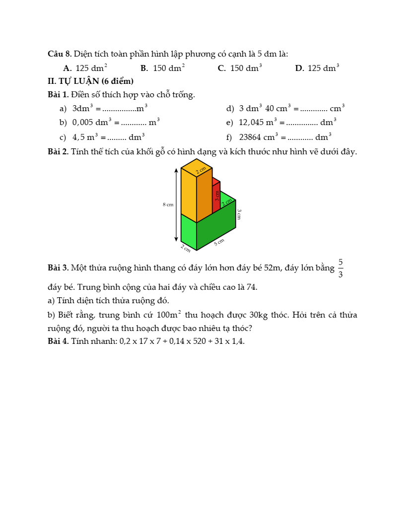20+ Đề thi Toán lớp 5 Giữa kì 2 Kết nối tri thức 2026 (tải nhiều)