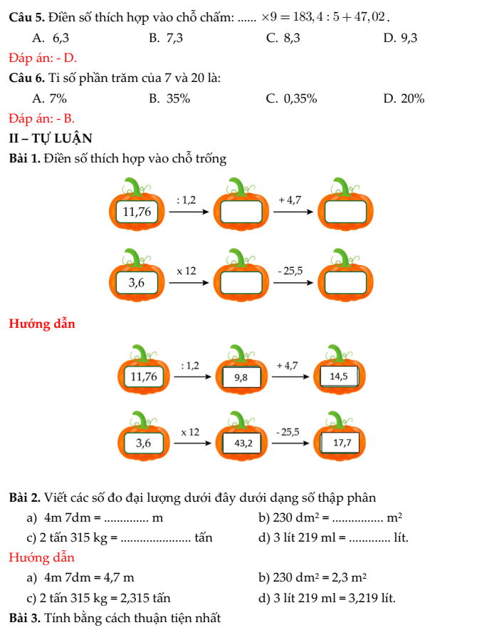 20+ Đề thi Toán lớp 5 Học kì 1 Cánh diều 2025 (tải nhiều)