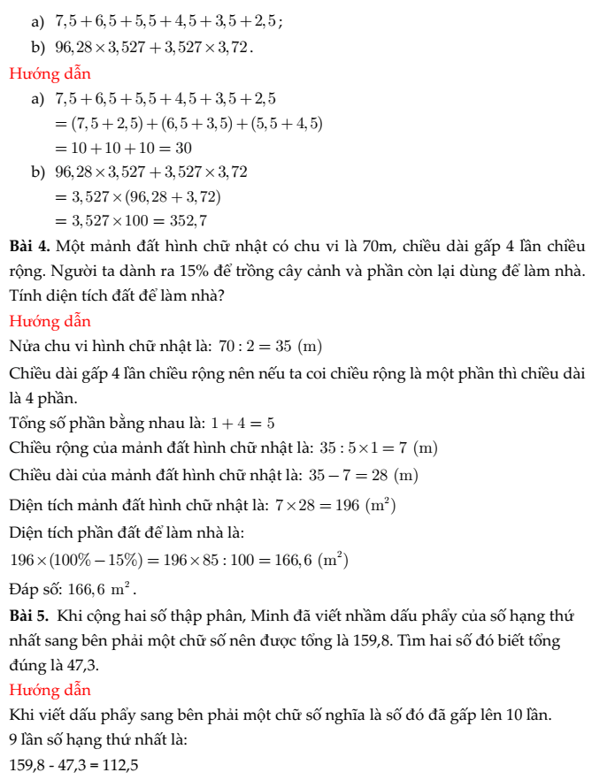 20+ Đề thi Toán lớp 5 Học kì 1 Cánh diều 2025 (tải nhiều)