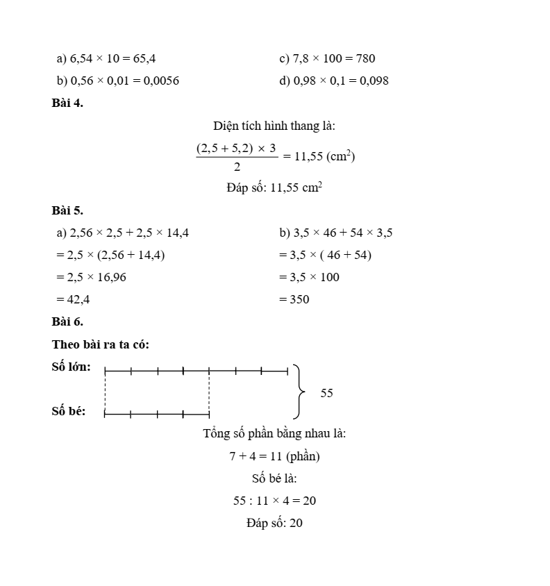 10 Đề thi Học kì 1 Toán lớp 5 Chân trời sáng tạo (có đáp án, cấu trúc mới)