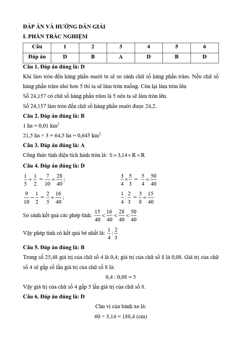 10 Đề thi Học kì 1 Toán lớp 5 Kết nối tri thức (có đáp án, cấu trúc mới)