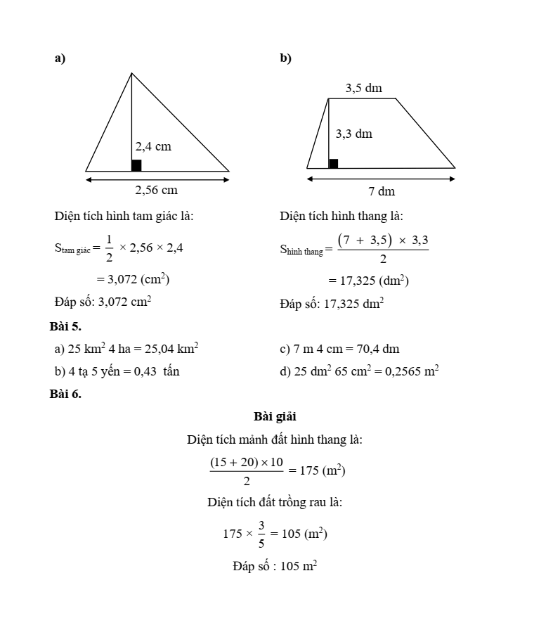 10 Đề thi Học kì 1 Toán lớp 5 Kết nối tri thức (có đáp án, cấu trúc mới)