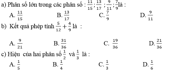 Đề thi Toán lớp 1 Học kì 1, Học kì 2 chọn lọc, có đáp án