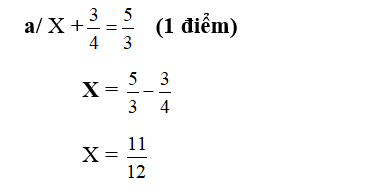 Đề thi Giữa kì 2 Toán lớp 4 có đáp án (cơ bản - Đề 3)