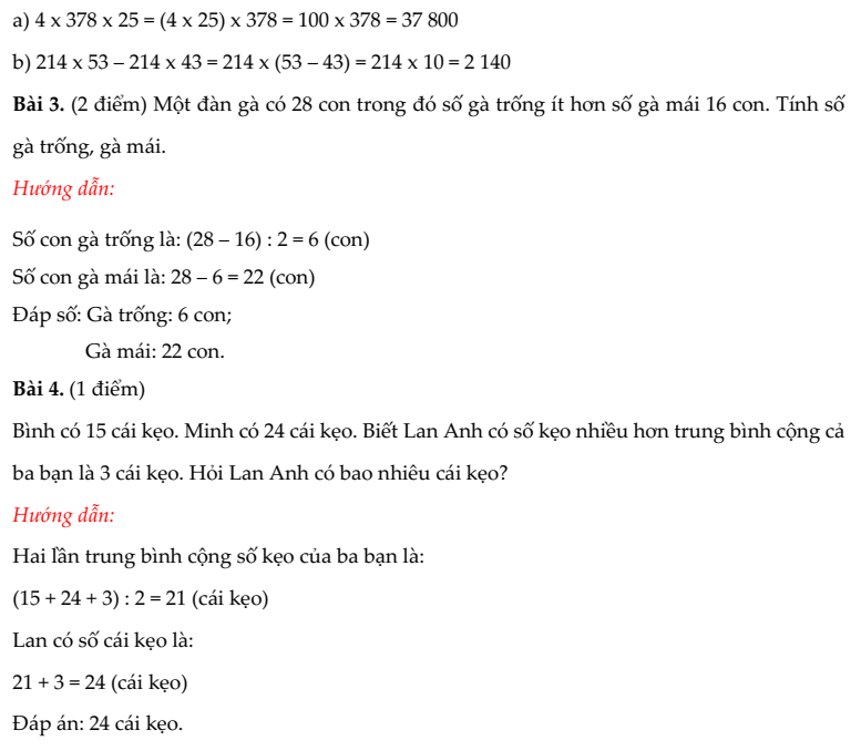 20+ Đề thi Toán lớp 4 Học kì 1 Cánh diều 2025 (tải nhiều)