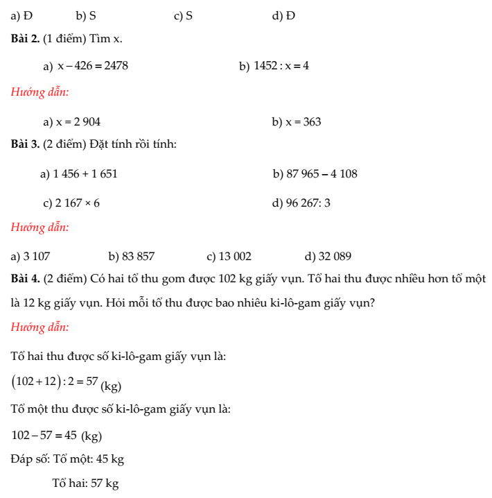 20+ Đề thi Toán lớp 4 Học kì 1 Kết nối tri thức 2025 (tải nhiều)
