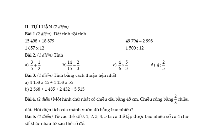 20+ Đề thi Toán lớp 4 Học kì 2 Kết nối tri thức 2026 (tải nhiều)