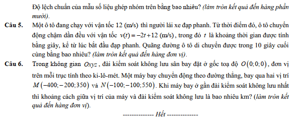Đề thi thử Toán Tốt nghiệp THPT 2025-2026 Sở Trà Vinh