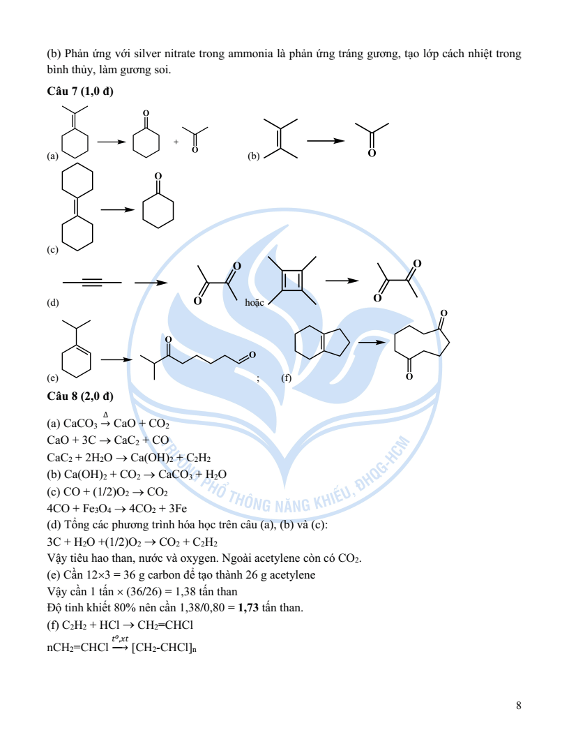 Đề minh họa Chuyên Hóa học vào lớp 10 trường Phổ thông Năng khiếu 2026