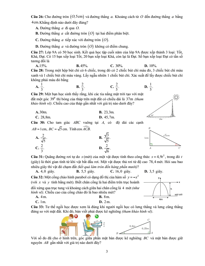 Đề thi thử Toán vào lớp 10 năm 2025-2026 Sở GD&ĐT Tuyên Quang