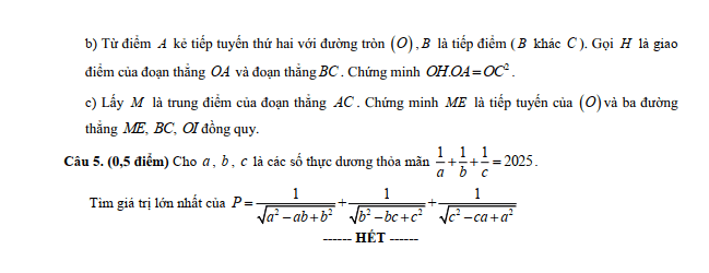 Đề thi thử Toán vào lớp 10 năm 2025-2026 trường THCS Quang Thịnh (Bắc Ninh)