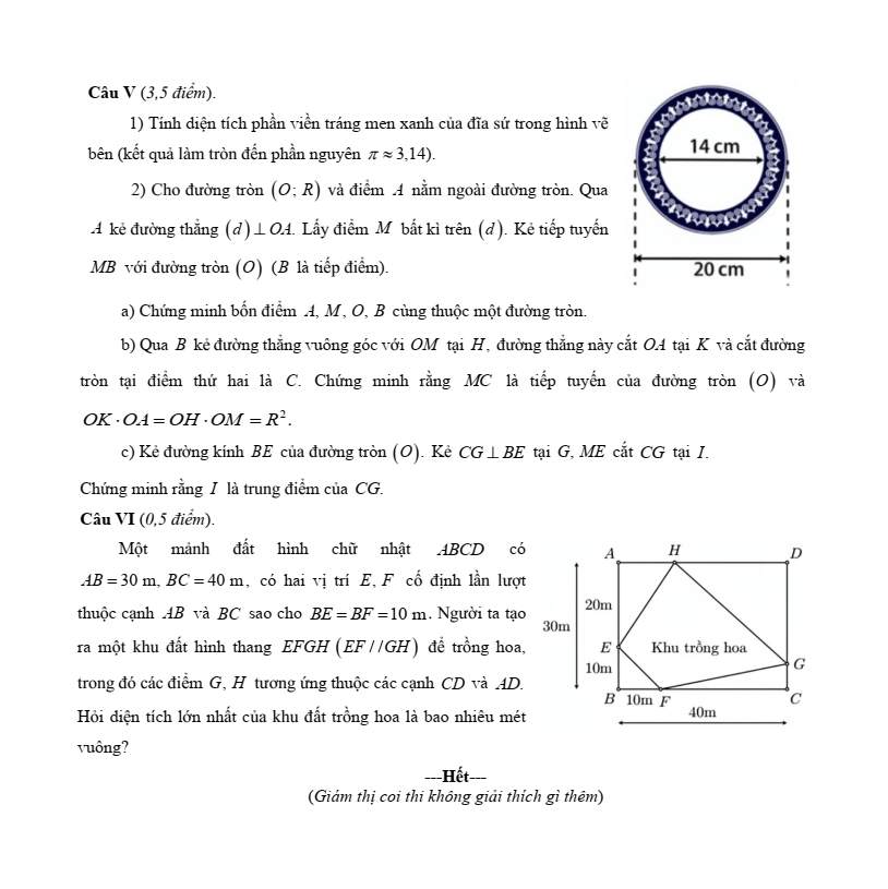 Đề thi thử Toán vào lớp 10 năm 2025-2026 trường THCS Thịnh Quang