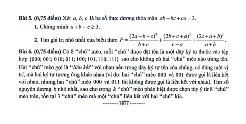 Giải Đề tuyển sinh vào lớp 10 Toán (chuyên) Ninh Bình năm 2026