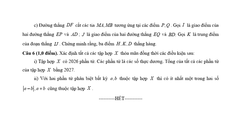 Giải Đề tuyển sinh vào lớp 10 Toán (chuyên) Thái Nguyên năm 2026
