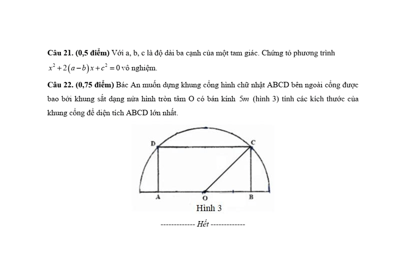 Đề thi tuyển sinh Toán vào lớp 10 Lâm Đồng năm 2025