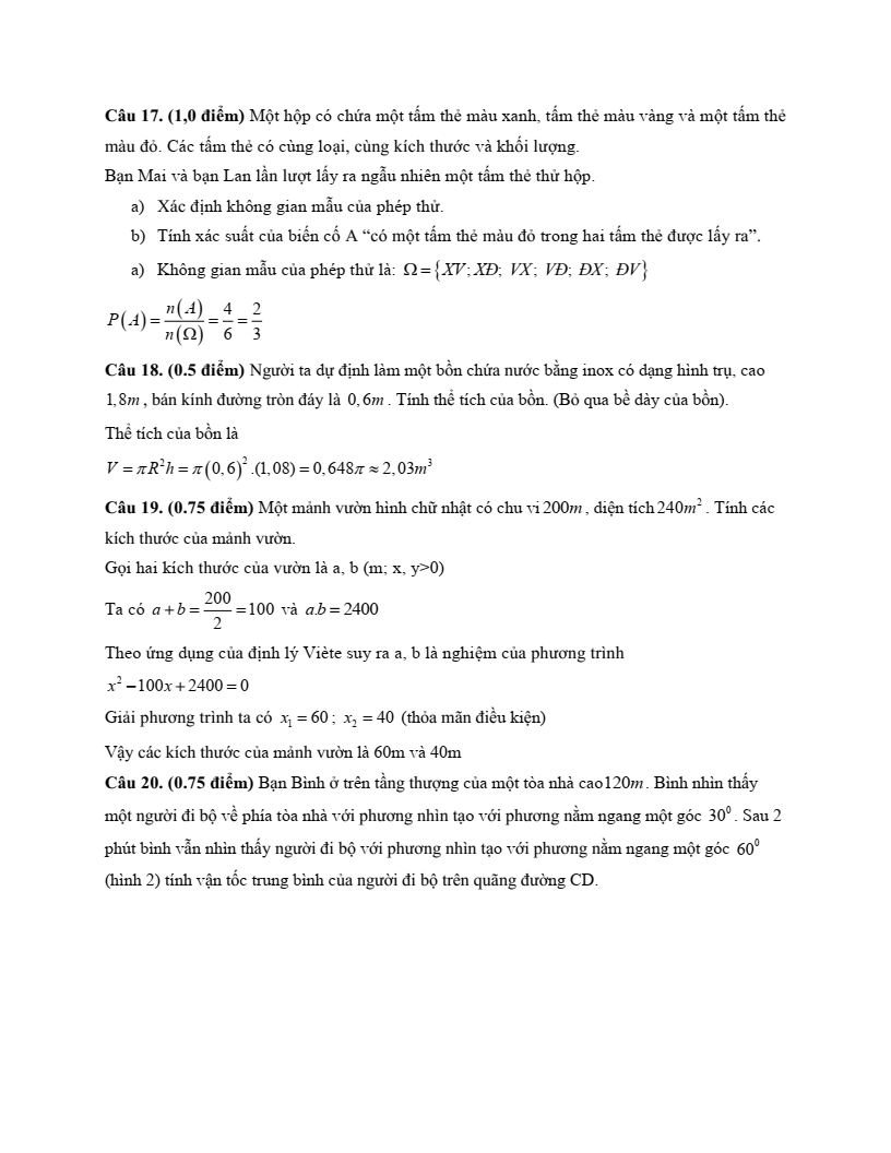 Đề thi tuyển sinh Toán vào lớp 10 Lâm Đồng năm 2025