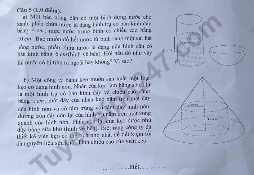 Đề thi tuyển sinh Toán vào lớp 10 Nghệ An năm 2025