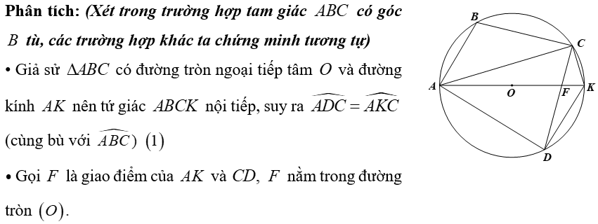 (Ôn thi Toán vào 10) Chứng minh điểm thuộc đường tròn, tứ giác nội tiếp