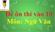 Đề thi vào 10 môn Ngữ Văn có đáp án