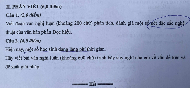 đề thi tuyển sinh Văn vào lớp 10 Bắc Ninh năm 2025