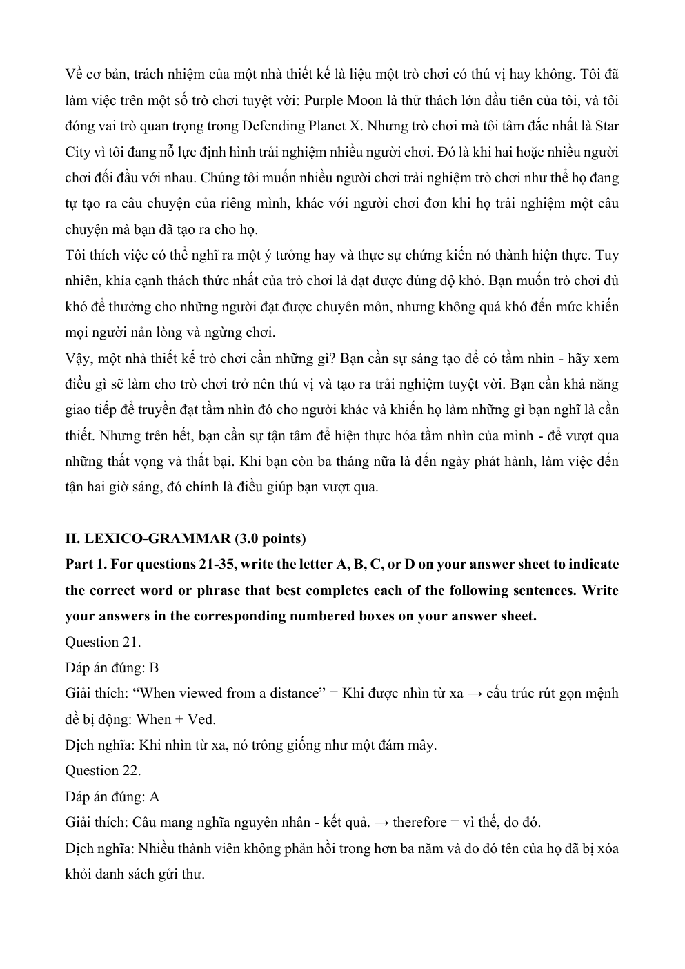 Đề minh họa Tiếng Anh vào lớp 10 Phú Thọ (Chuyên) năm 2026