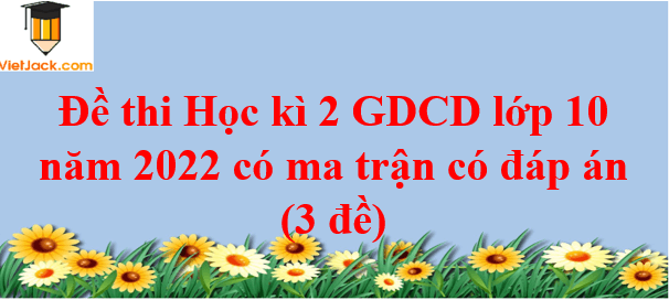 Đề thi Học kì 2 GDCD 10 năm 2024 có ma trận có đáp án (3 đề)