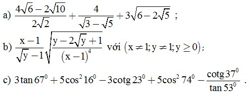 Đề thi giữa kì 1 Toán 9 Trắc nghiệm + Tự luận năm 2024 (7 đề)