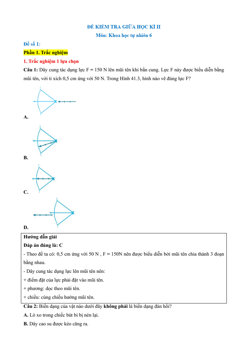 6+ Đề thi Giữa kì 2 KHTN 6 Kết nối tri thức năm 2026 (có đáp án)