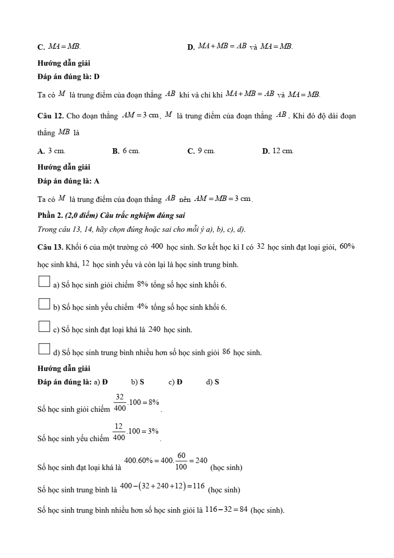 15+ Đề thi Giữa kì 2 Toán 6 Kết nối tri thức năm 2026 (có đáp án)