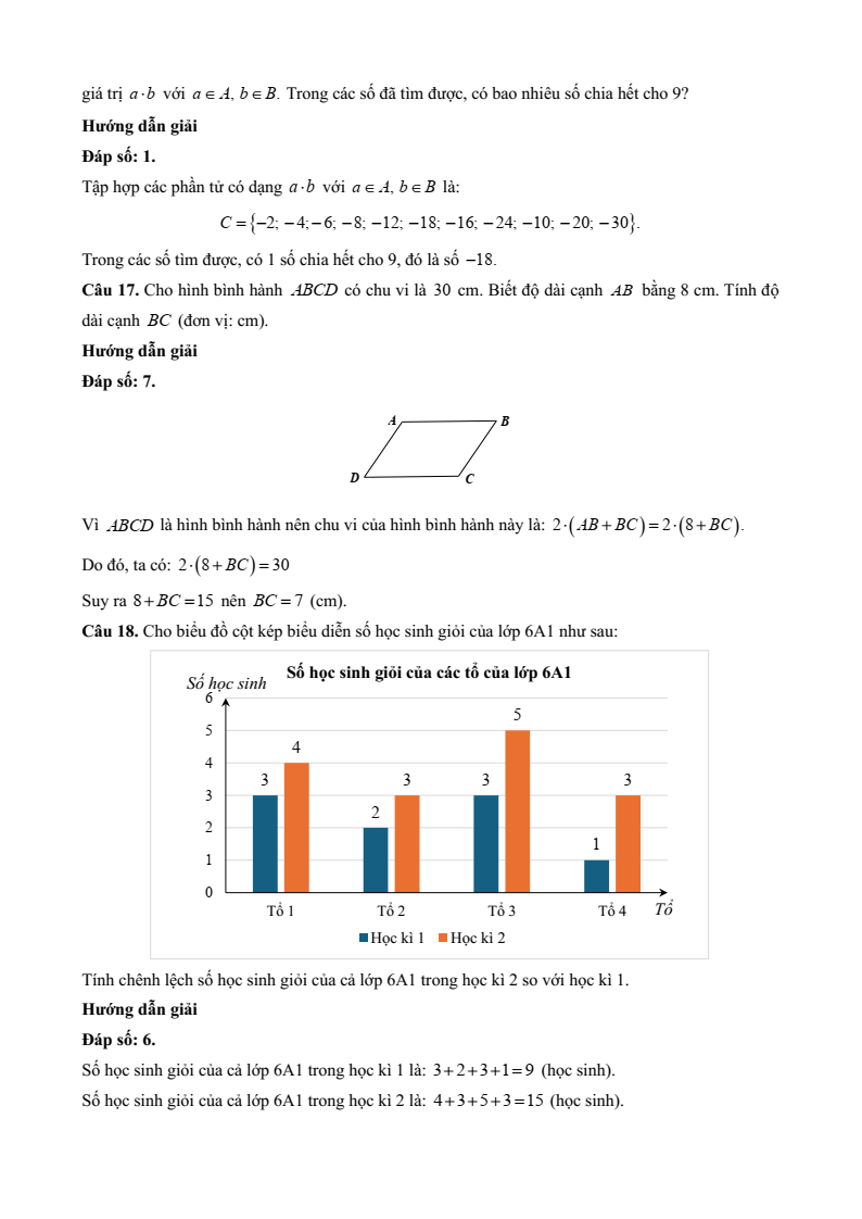 25 Đề thi Cuối kì 1 Toán 6 Chân trời sáng tạo năm 2025 (có đáp án)