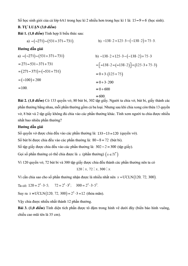 25 Đề thi Cuối kì 1 Toán 6 Chân trời sáng tạo năm 2025 (có đáp án)