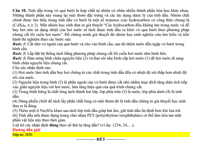 Đề thi học sinh giỏi Hóa học 12 Cụm các trường THPT (Hải Phòng) năm 2025-2026