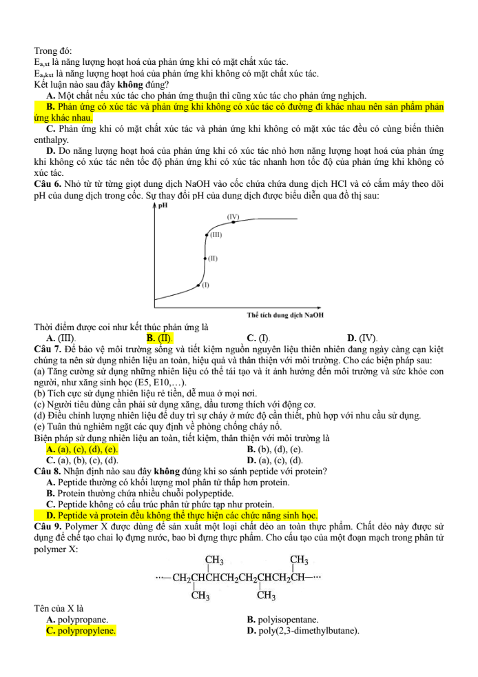 Đề thi học sinh giỏi Hóa học 12 Cụm các trường THPT (Hải Phòng) năm 2025-2026