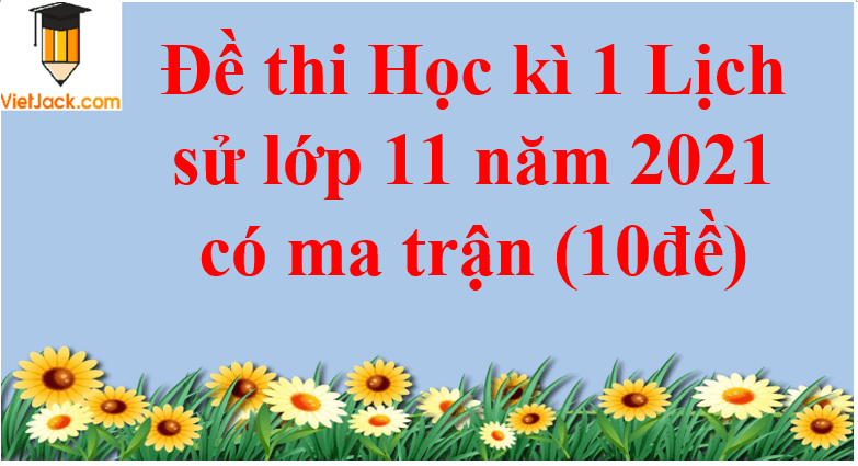 Đề thi Học kì 1 Lịch Sử 11 năm 2024 có ma trận (3 đề)