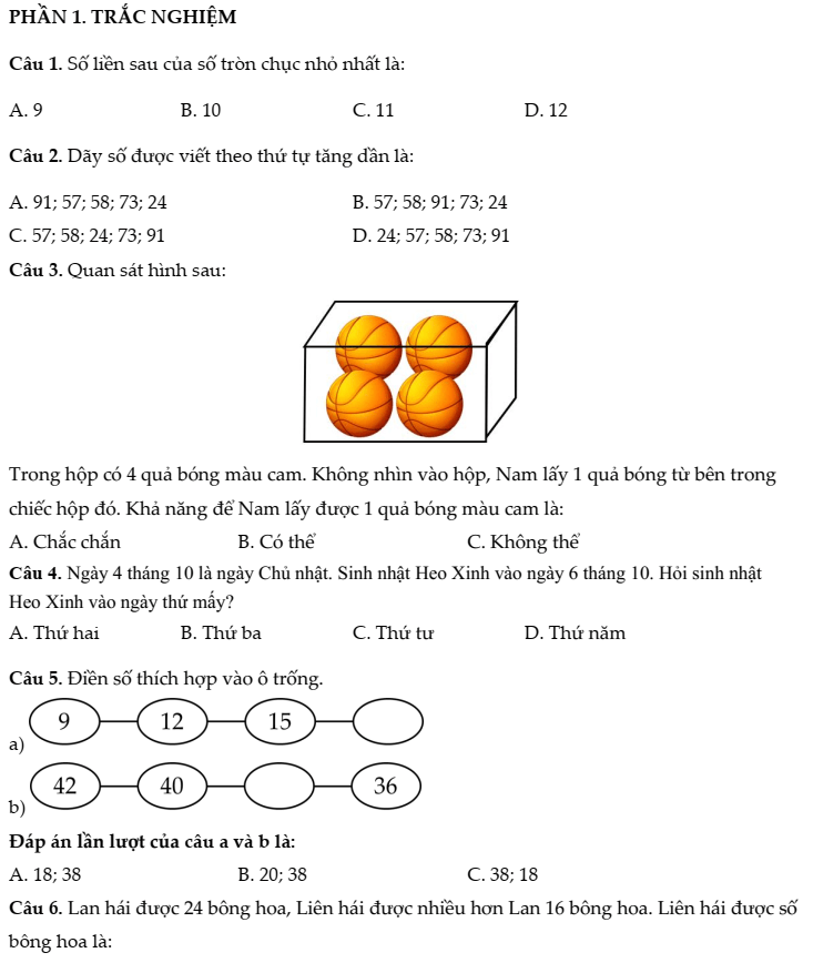 20+ Đề thi Toán lớp 2 Chân trời sáng tạo Học kì 1 năm 2025 tải nhiều nhất