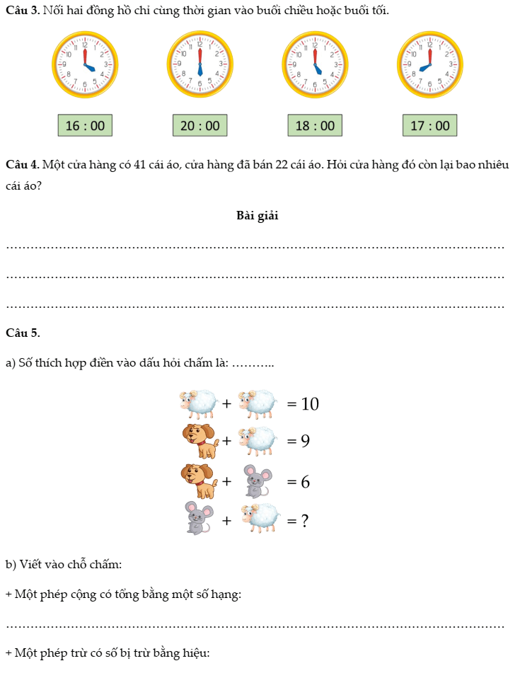 20+ Đề thi Toán lớp 2 Chân trời sáng tạo Học kì 1 năm 2025 tải nhiều nhất