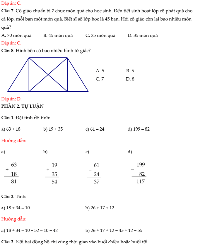 30+ Đề thi Toán lớp 2 Học kì 1 Kết nối tri thức năm 2025 tải nhiều nhất