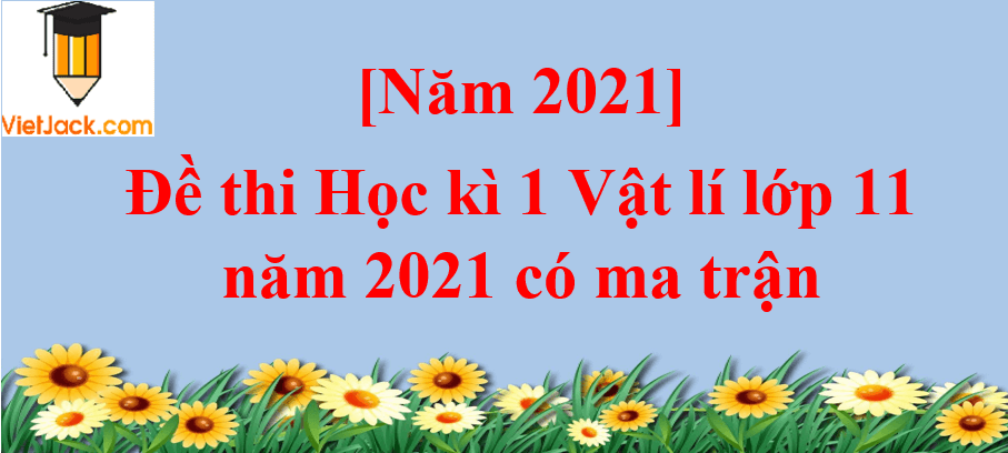 Đề thi Học kì 1 Vật Lí 11 năm 2024 có ma trận (8 đề)