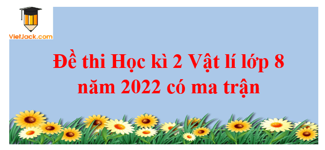 Đề thi Học kì 2 Vật Lí 8 năm 2024 có ma trận (3 đề)