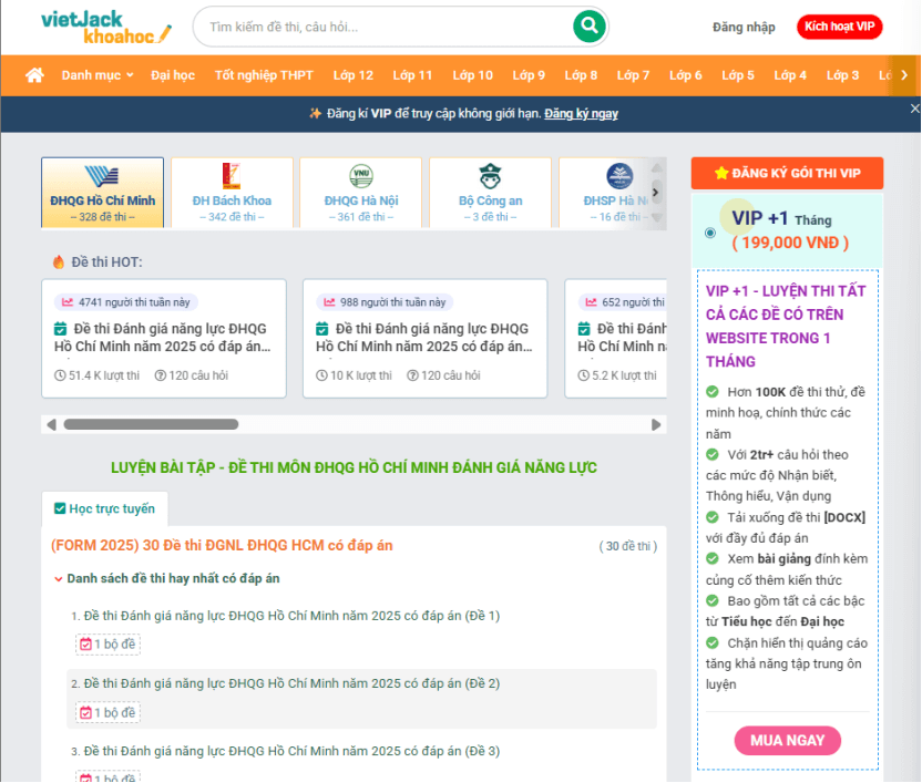 Cấu trúc bài thi đánh giá năng lực của Bộ Quốc phòng