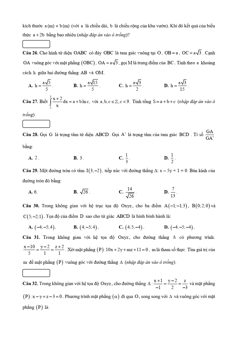 Ôn thi ĐGNL, ĐGTD) Chuyên đề: Một số câu hỏi trích trong các đề thi tham khảo