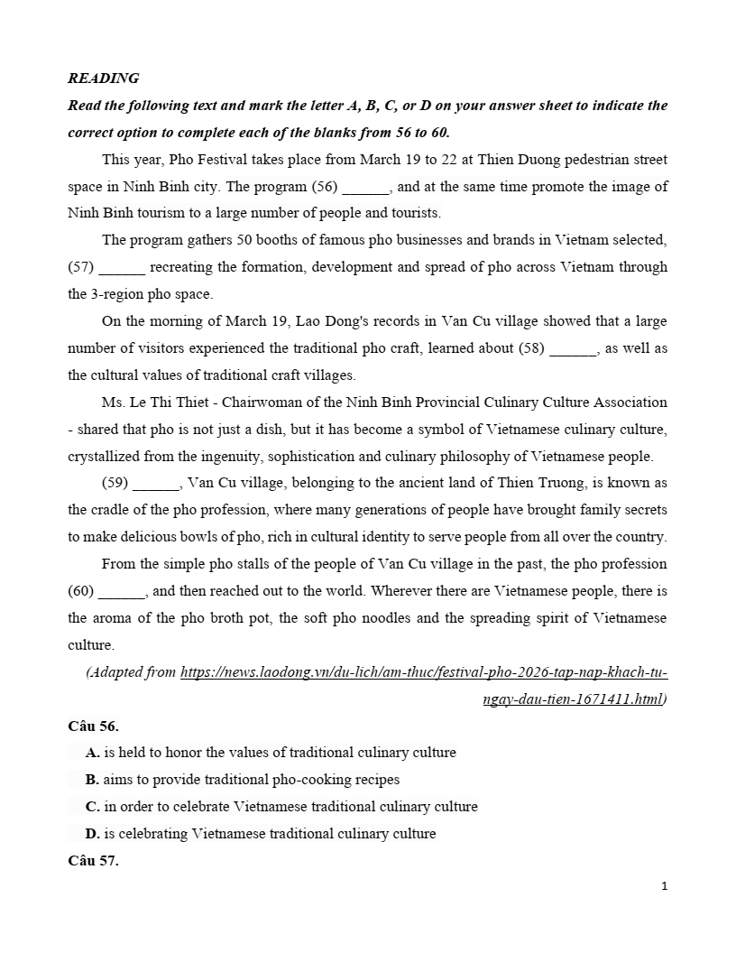 5+ Đề thi ĐGNL Bộ Công an môn Tiếng Anh (có lời giải)