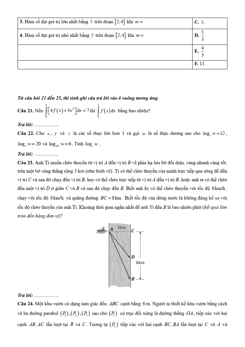 5+ Đề thi ĐGNL V-SAT môn Toán (có lời giải)