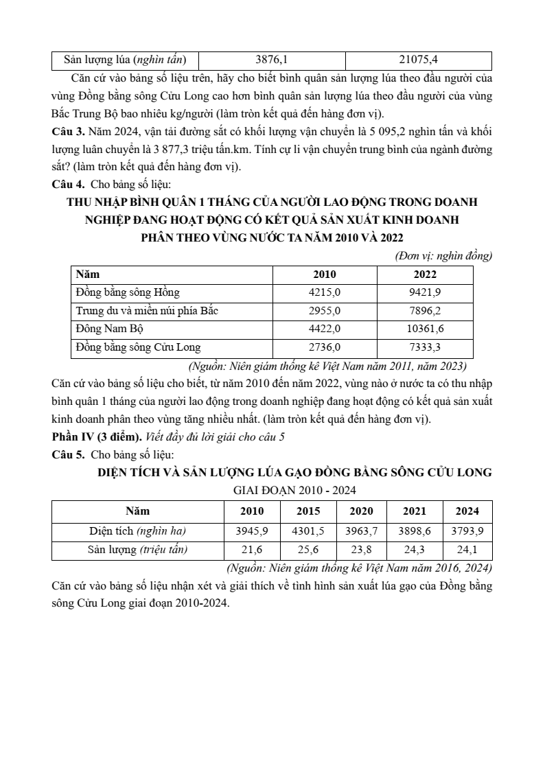 5+ Đề thi ĐGNL Đại học Sư phạm Hà Nội môn Địa lí (có lời giải)