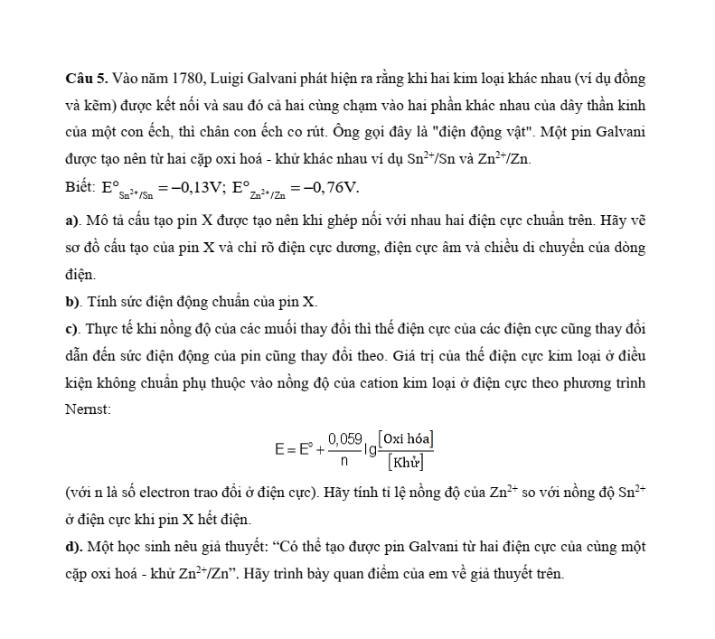 5+ Đề thi ĐGNL Đại học Sư phạm Hà Nội môn Hóa học (có lời giải)